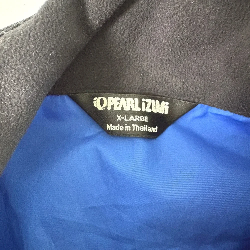 Pearl Izumi Cycling Windbreaker Jacket Mens XL Blue Reflective Full Zip Vintage